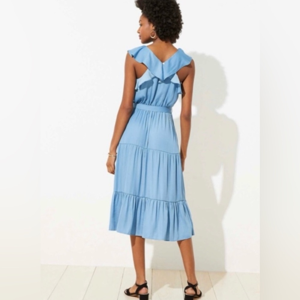 Loft Ruffle Tiered Midi Dress - Picture 2 of 12